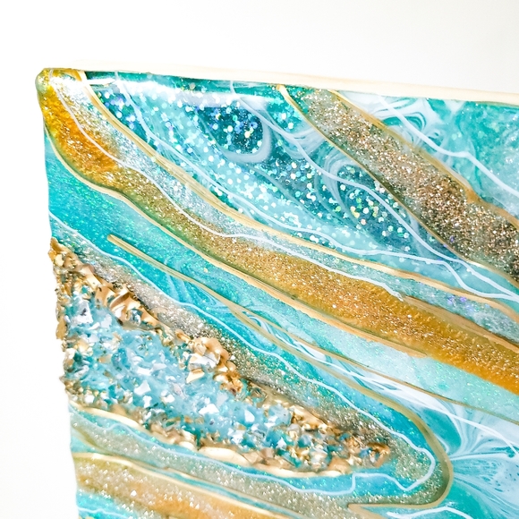 SOLD - Geode Wall Art/Decorative Piece - Picture 5 of 16